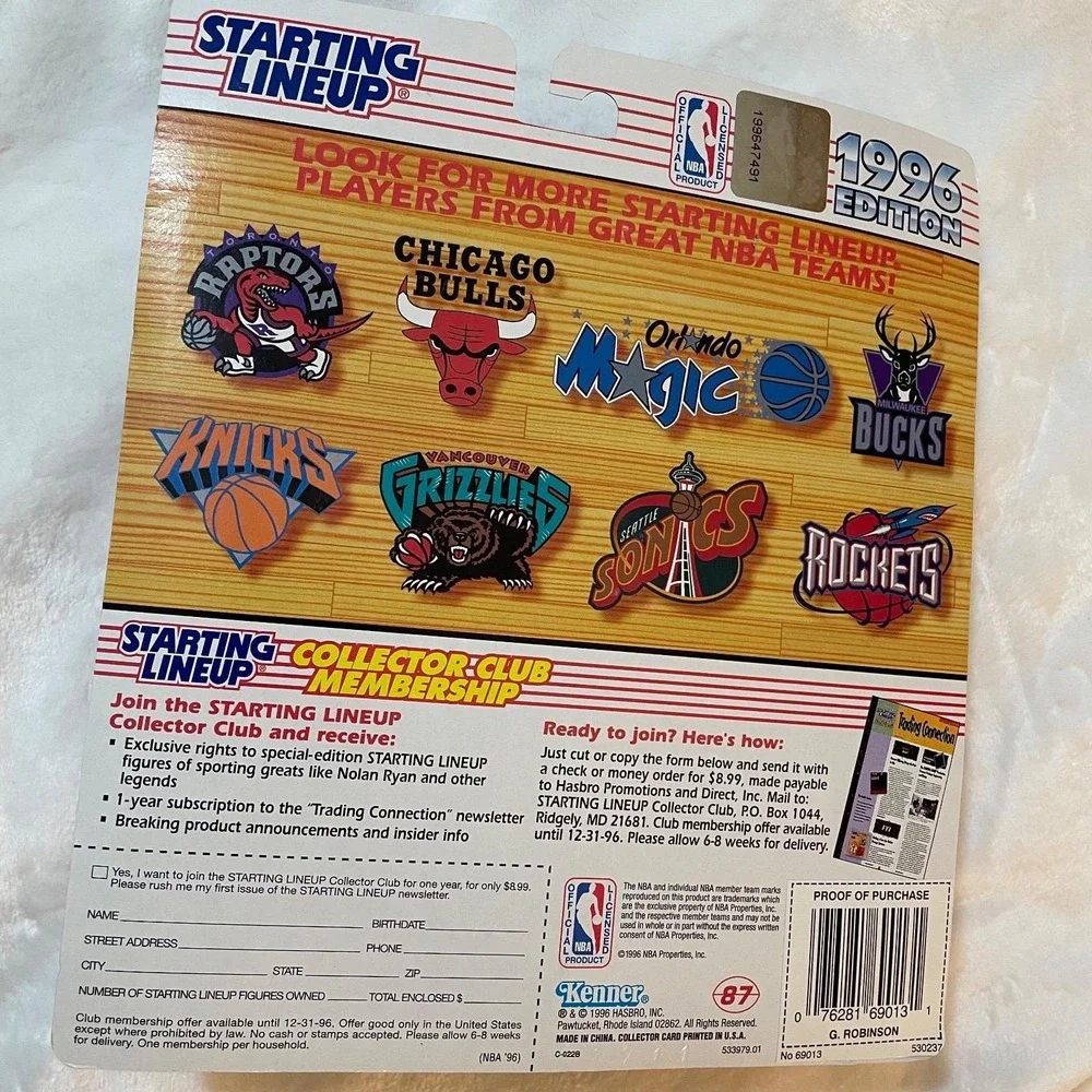 Vtg Starting Lineup 1996 Glenn Robinson Milwaukee Bucks Doll MOC Kenner‎ Sealed